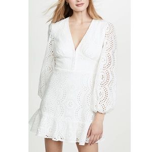 Keepsake Harmony white lace mini dress